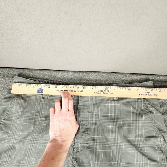 O'Neill Hybrid Board Shorts Men 38 Gray Plaid Flat Front Wicking Swim Beach 11" - Picture 5 of 10